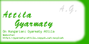 attila gyarmaty business card